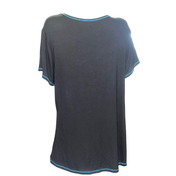 Liberty Wear Womens Graphic Tee Freedom Rock Tour USA Black XL Rayon Blend - Picture 2 of 5